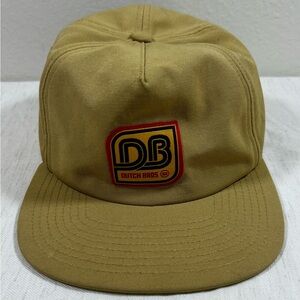 Dutch Bros Coffee Hat Khaki Tan Snapback DB Logo Recycled Polyester